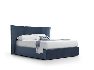 GHIBLI BOX - Storage bed with upholstered headboard by Santalucia Mobili - view 2
